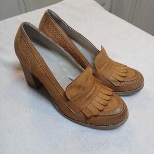 Vera Pelle Primadonna Collection Womens Pump Brown Leather Size 38